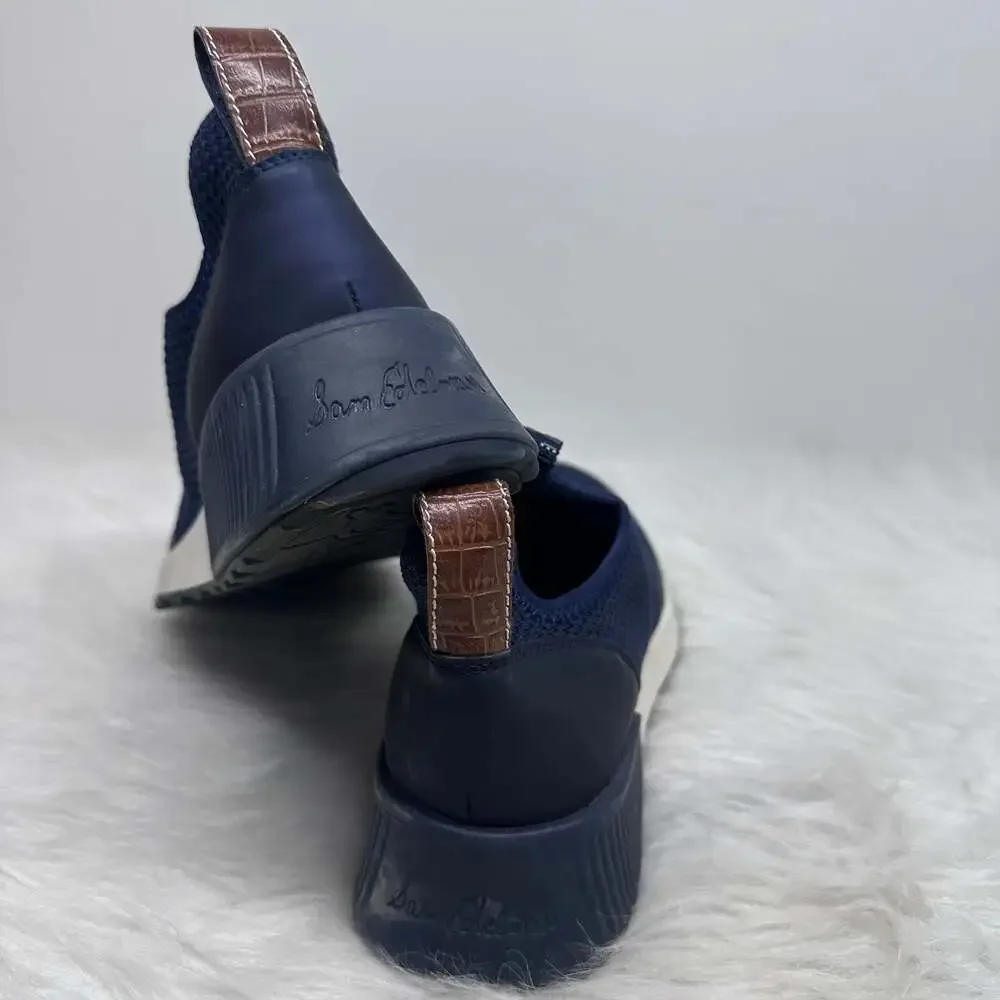 SAM EDELMAN Women's Size 6.5  Dania Sneakers Navy Blue Slip On Shoes‎